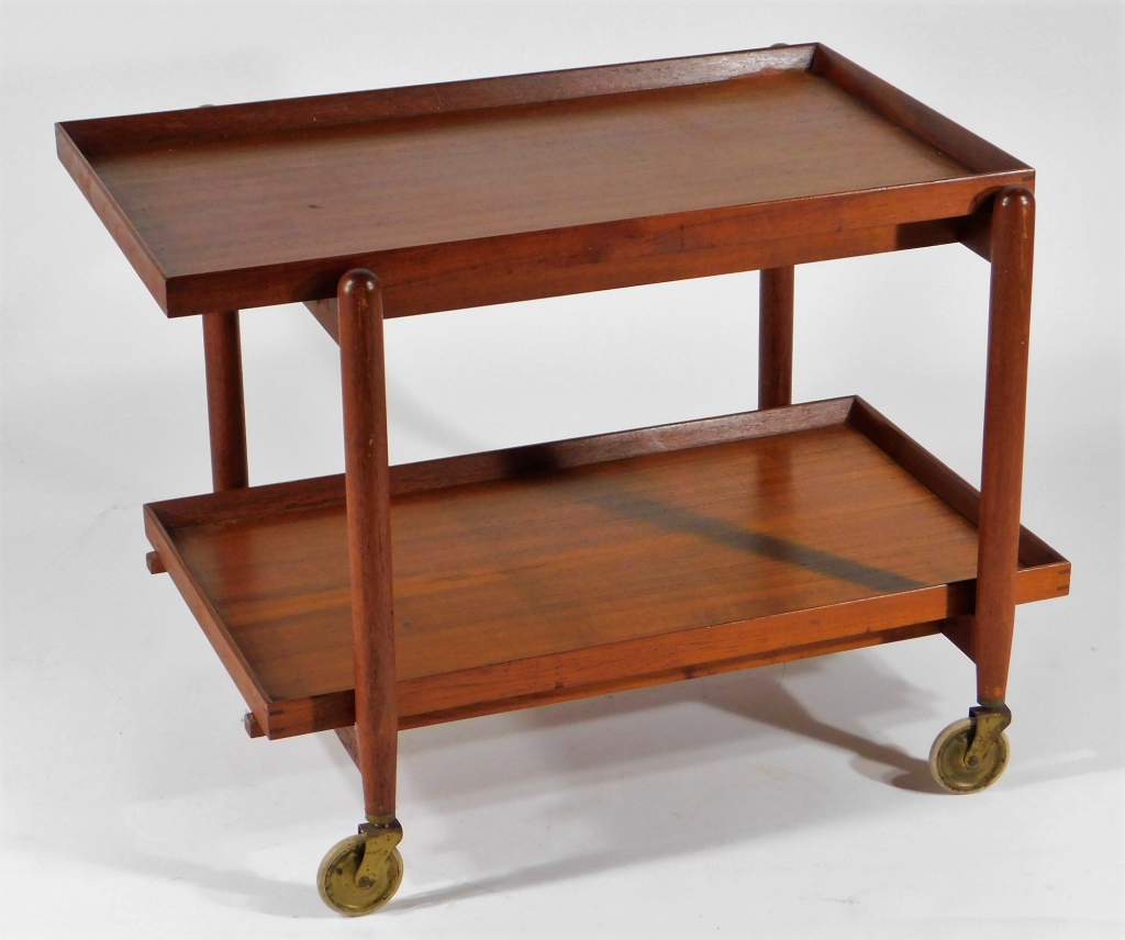 Appraisal: MCM POUL HUNDEVAD DANISH MODERN TEAK TEA CART Poul HundevadDenmark