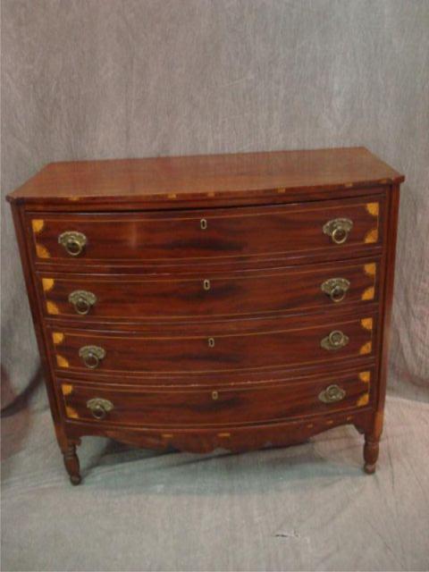 Appraisal: Period HEPPLEWHITE Inlaid Chest of Drawers Dimensions x x high