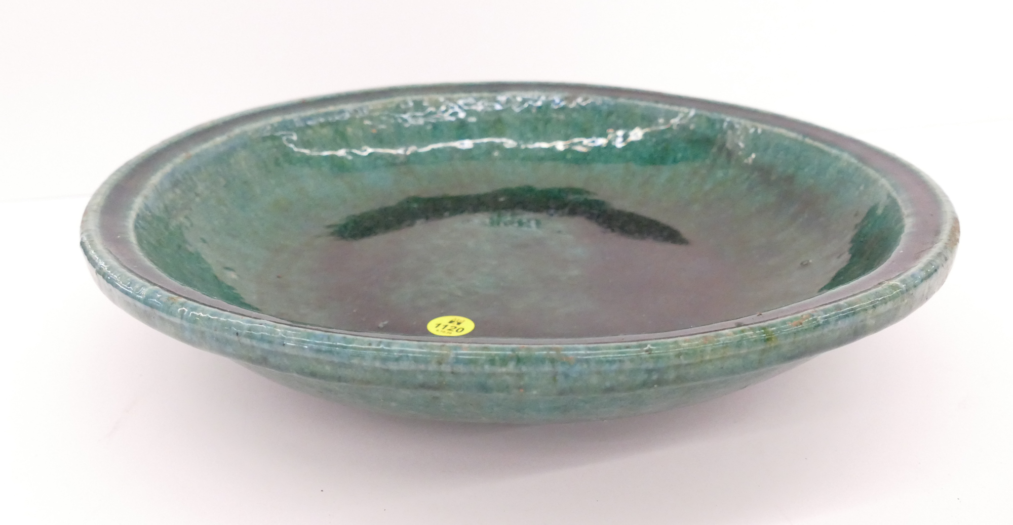 Appraisal: Chinese Qing Green Lead Glazed Bowl- ''