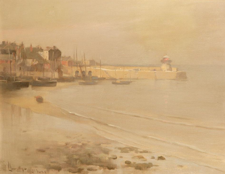 Appraisal: SIR WILLIAM LLEWELLYN St Ives signed and titled oil on