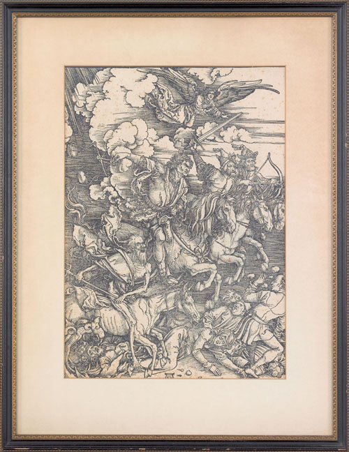 Appraisal: Albrecht Durer German - woodcut titled The Four Horsemen of