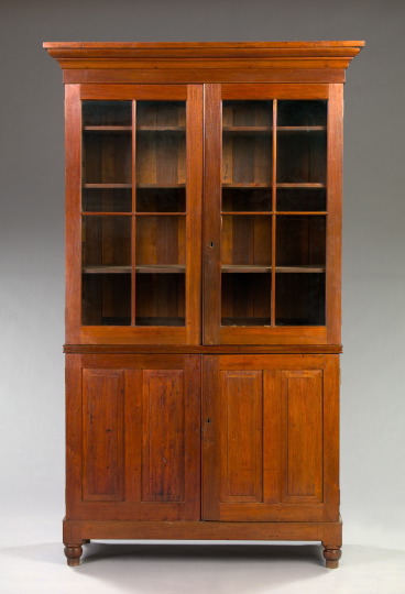 Appraisal: Large American Black Walnut Storage Cabinet mid- th century of