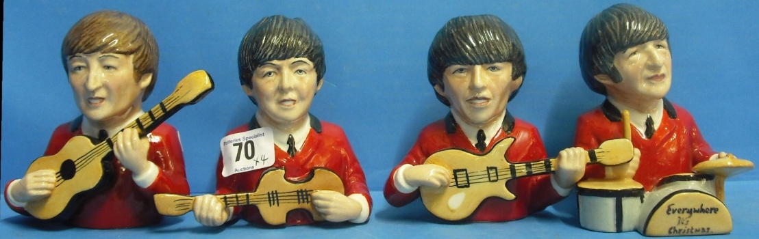 Appraisal: Set of Bairstow Manor Limited edition Beatles Jugs in Red