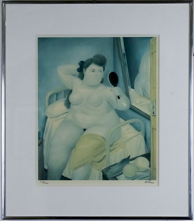 Appraisal: Fernando Botero Pencil Signed La Toilette LE Litho Fernando Botero