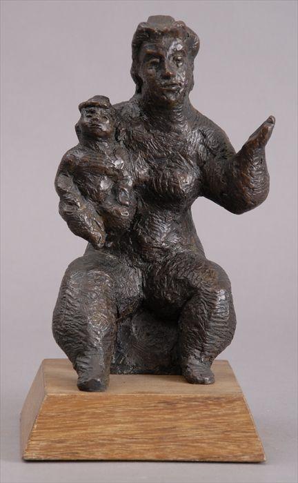 Appraisal: CHAIM GROSS - MOTHER CHILD Cast bronze stamped on the