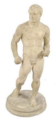 Appraisal: A plaster figure of an athlete numbered ' ' and