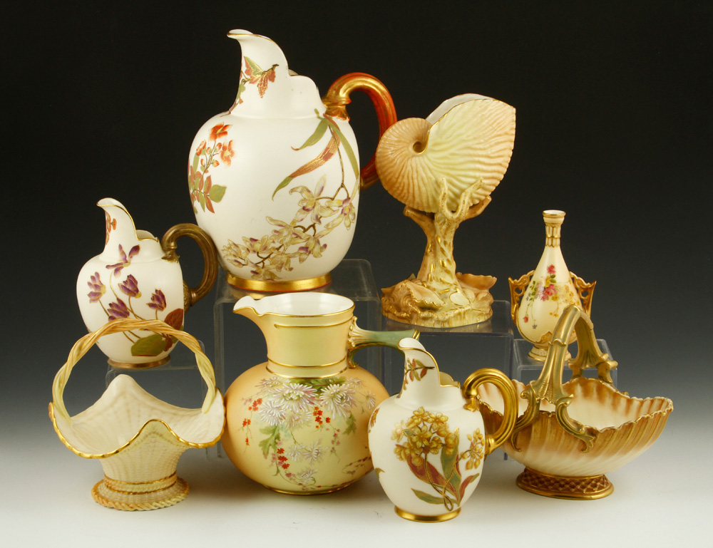 Appraisal: - Collection of Pieces of Royal Worcester Blush Ivory Collection