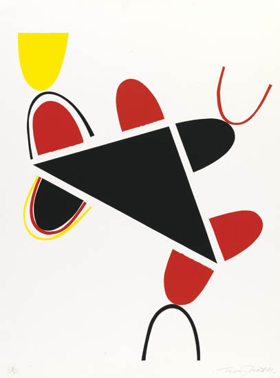 Appraisal: TERRY FROST Two color screenprints Abstract Composition with Black Yellow