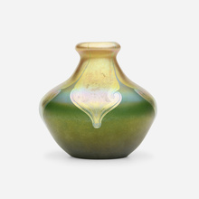 Appraisal: Tiffany Studios VASE USA c hand-blown Favrile glass h dia