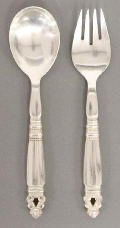 Appraisal: lot of Danish modern sterling silver flatware Georg Jensen -