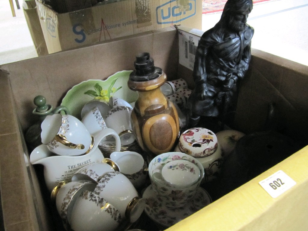 Appraisal: Box of assorted ceramics etc to include Minton and a