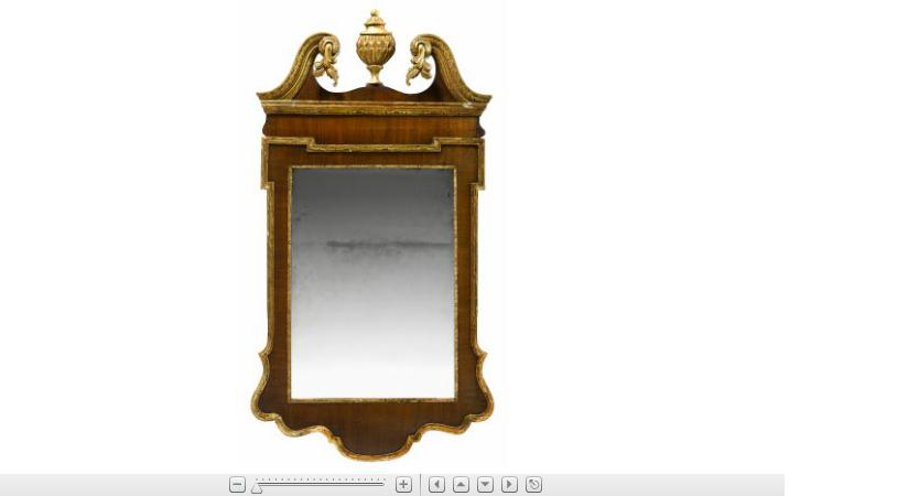 Appraisal: George II parcel gilt and mahogany mirrorcirca