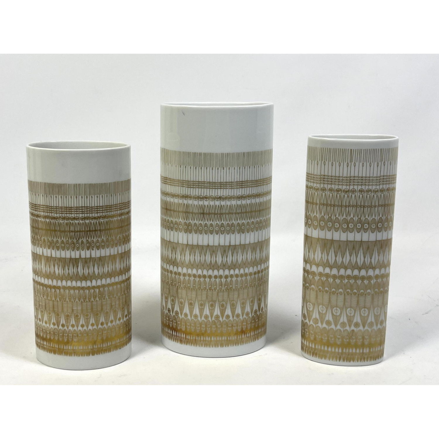 Appraisal: pc HANS THEO BAUMANN Porcelain Vases ROSENTHAL Studio-Line All Round