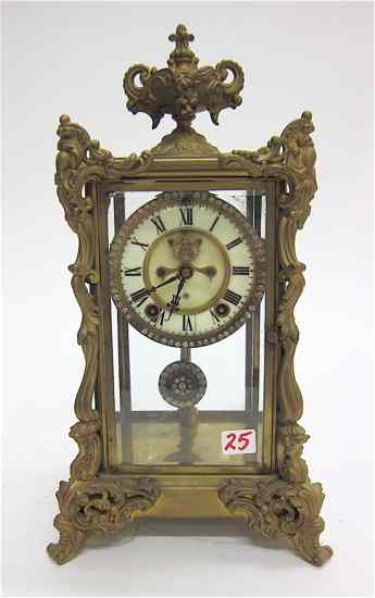 Appraisal: CRYSTAL REGULATOR MANTEL CLOCK Ansonia Clock Co New York ''Marchioness''