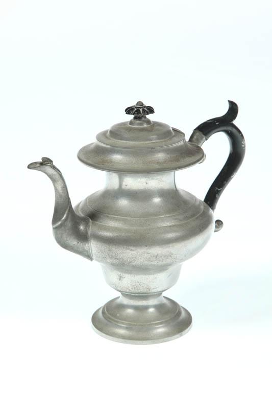 Appraisal: PEWTER TEAPOT Touch for Sellew Co Cincinnati Ohio ca -