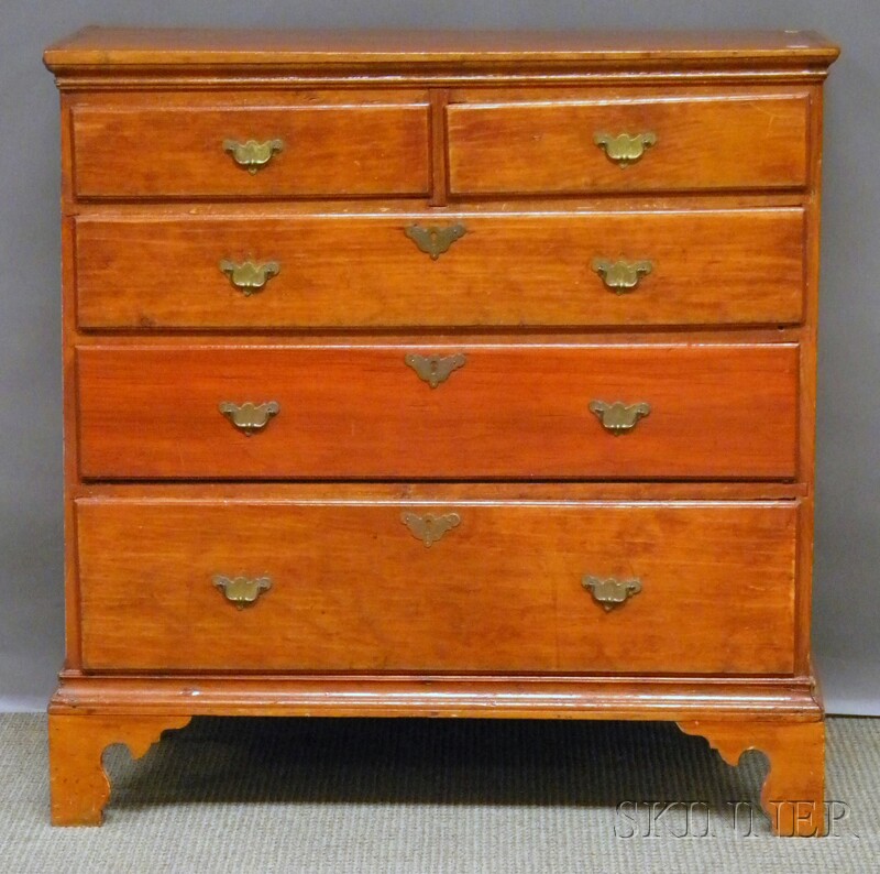 Appraisal: Pine Five-drawer Chest ht wd in