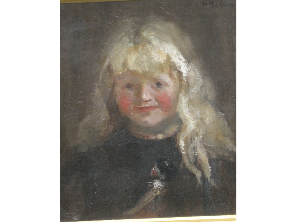 Appraisal: MARY MCEVOY - Portrait of a young Child signed 'M