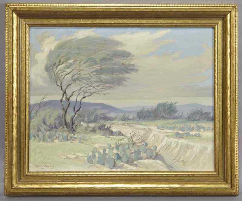 Appraisal: John Bob Payne ''Landscape'' oil painting oncanvas Canvas ''H x