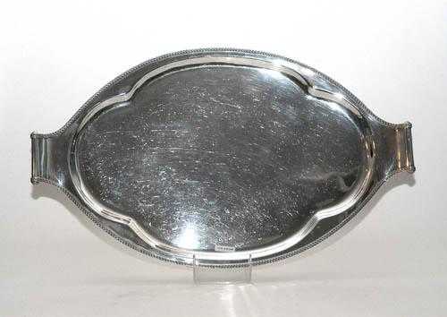 Appraisal: OVAL TRAY Sheffield Maker's mark J R in the oval