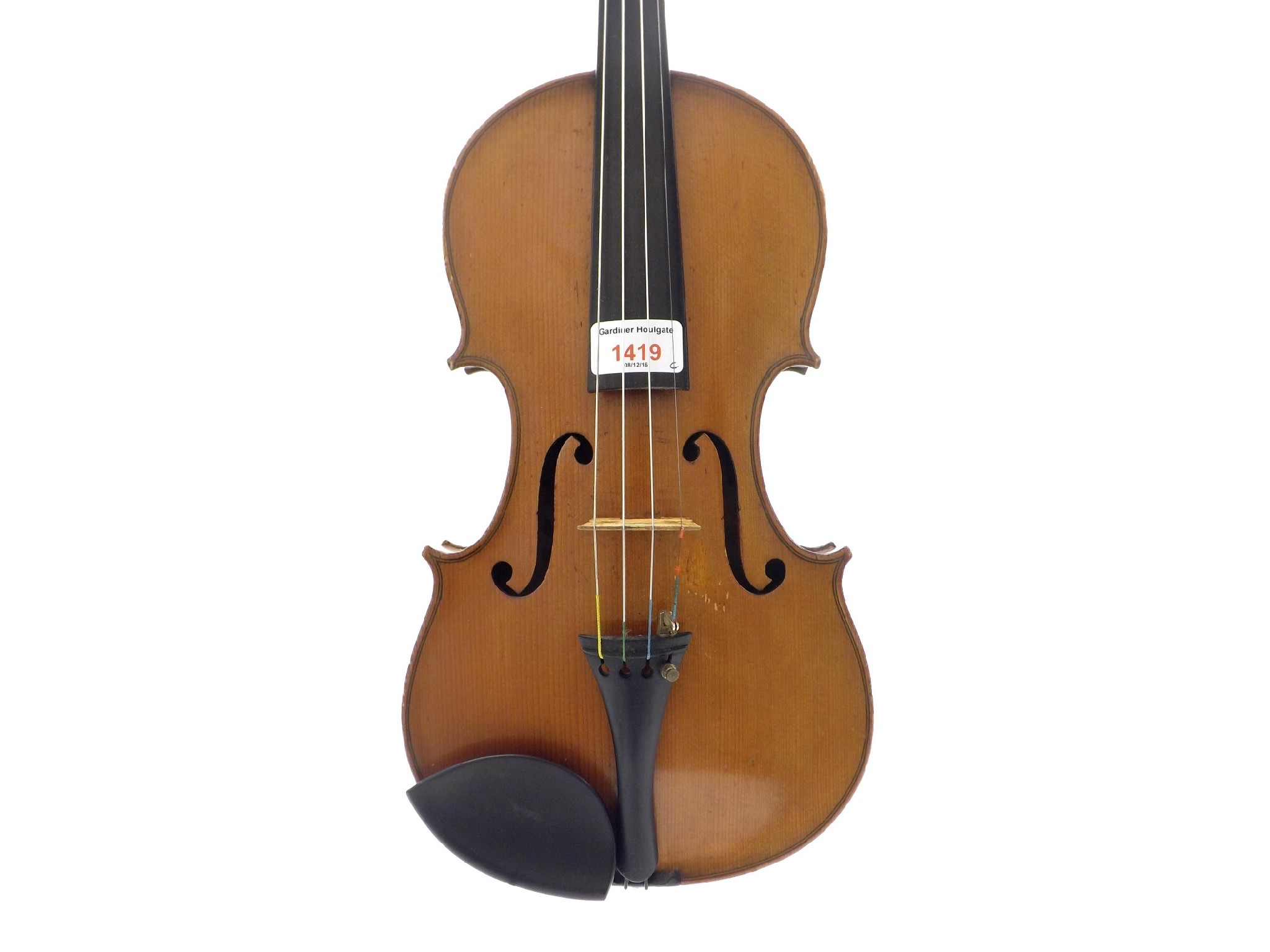 Appraisal: French violin circa cm case