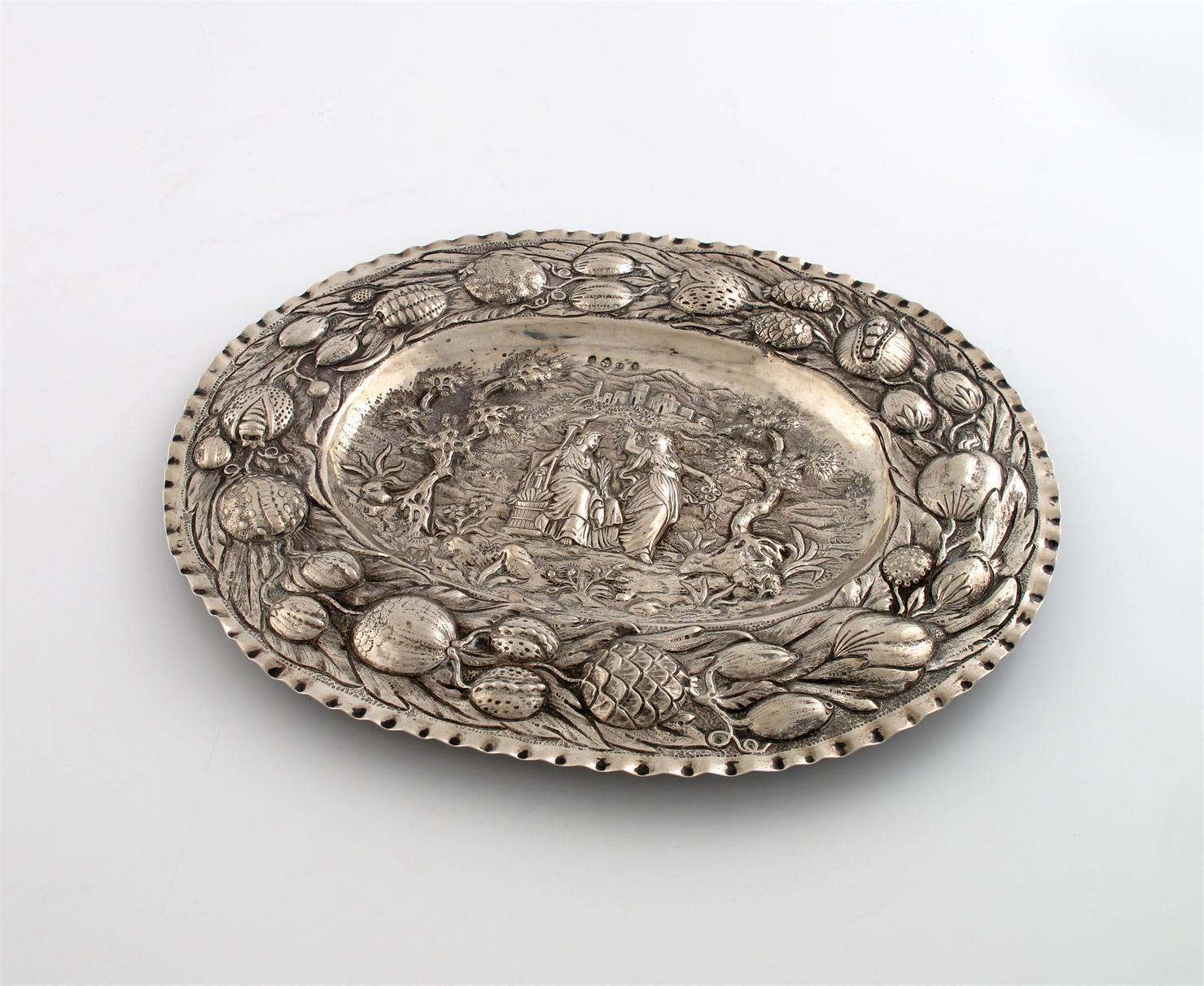 Appraisal: A the century German silver dish