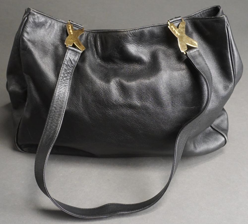 Appraisal: PALOMA PICASSO BLACK LEATHER TOTE BAGPaloma Picasso Black Leather Tote