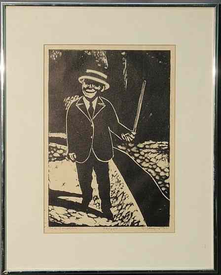 Appraisal: Chafetz Sidney American Ohio - signed original woodcut titled The