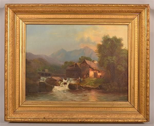 Appraisal: European th Century Oil on Canvas Painting Unsigned European th