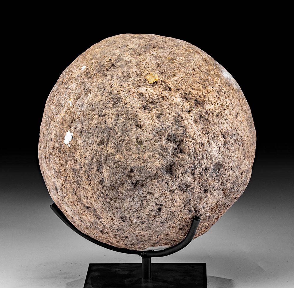 Appraisal: th C Hawaiian Stone Game Balance Ball North Pacific Hawaiian