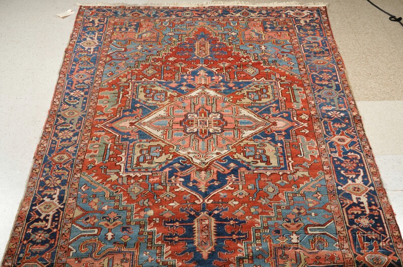 Appraisal: Heriz Carpet Northwest Persia quarter th century small spots of