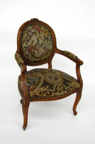 Appraisal: Louis XV Period Style Arm Chair with carved frame and