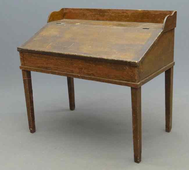 Appraisal: th c schoolmaster's desk '' W '' D '' Ht