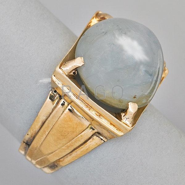 Appraisal: NATURAL STAR SAPPHIRE K GOLD RING Condition Report