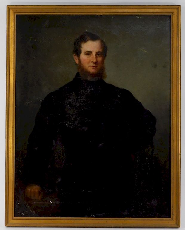 Appraisal: Joseph Alexander Ames Portrait Painting of a Man Joseph Alexander