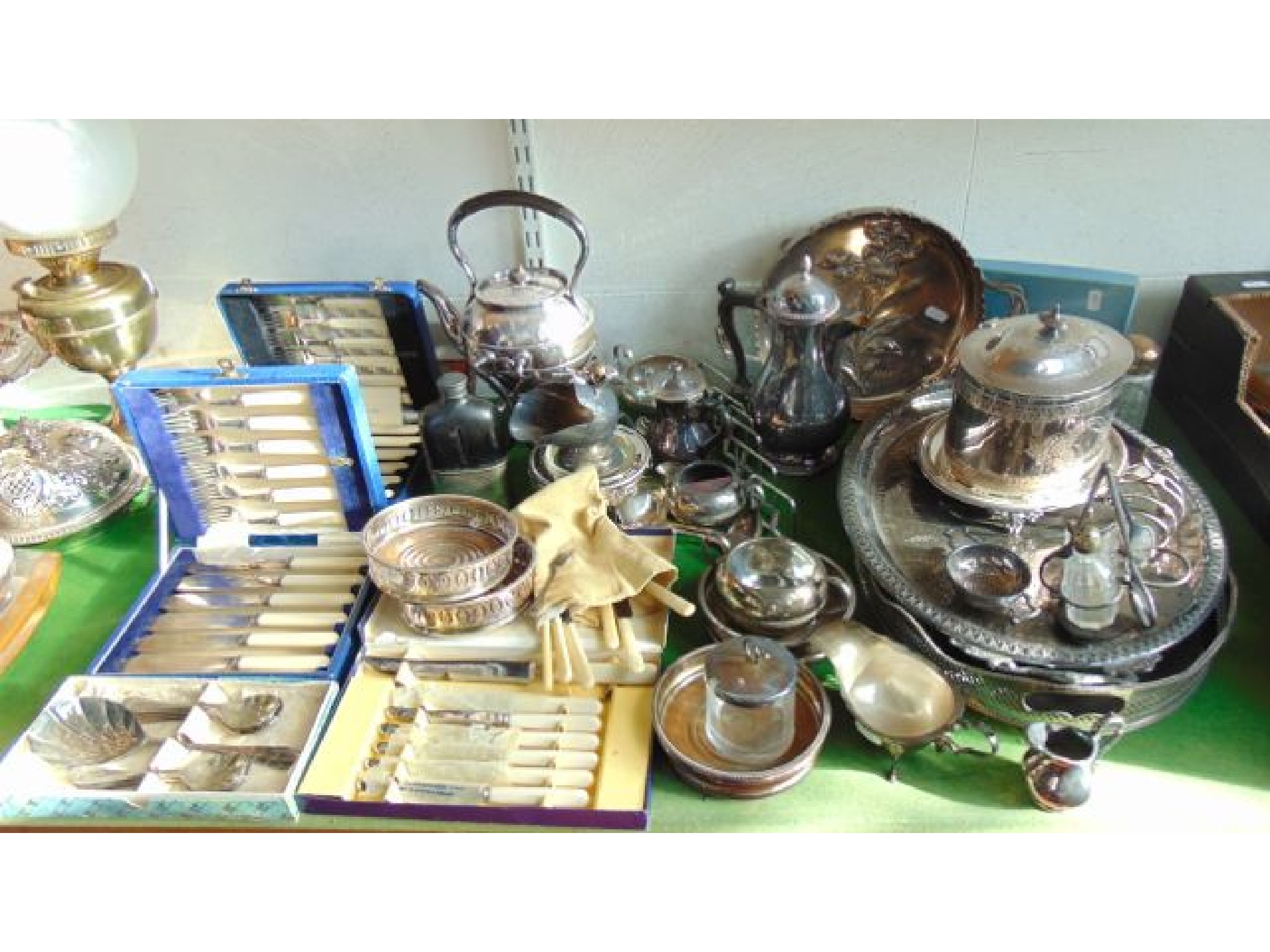 Appraisal: A large quantity of silver plated wares to include a