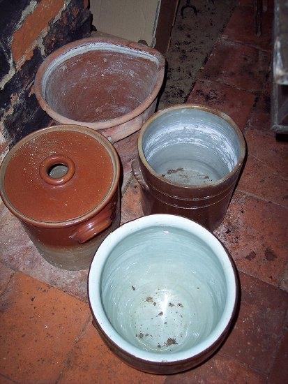 Appraisal: A Bourne Denby bread crock and sundry other bread crocks