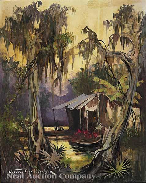 Appraisal: Colette Pope Heldner American New Orleans - Swamp Idyll Louisiana