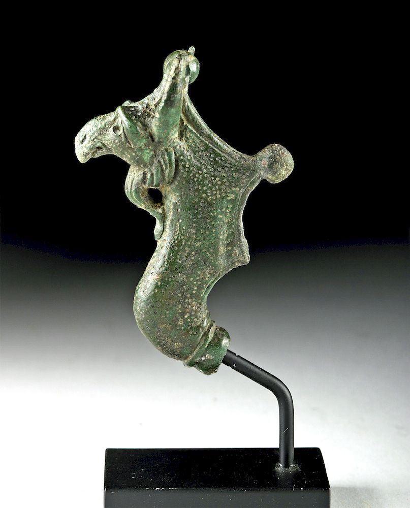 Appraisal: Roman Bronze Handle Attachment - Cetus Originally Listed At Roman