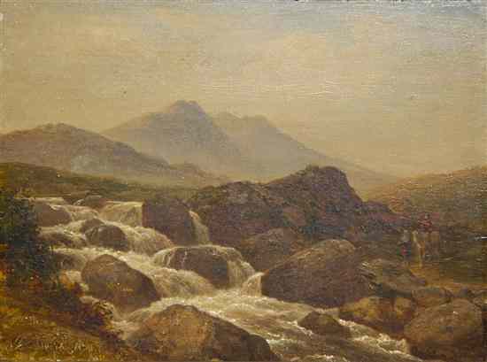 Appraisal: Edmund Gill British - Fording the Brook oil on board