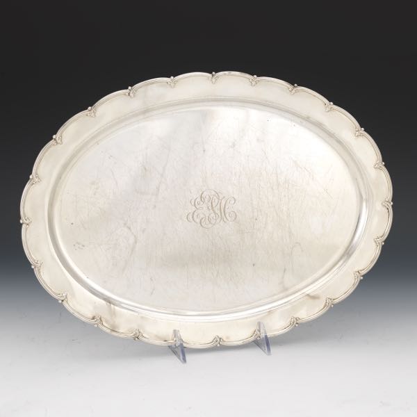 Appraisal: TIFFANY CO STERLING SILVER OVAL TRAY DATED - x x