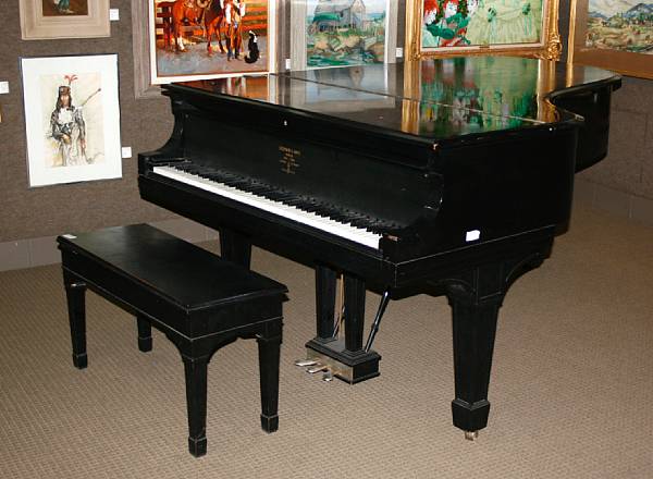 Appraisal: A Steinway and Sons ebonized grand piano circa Serial number