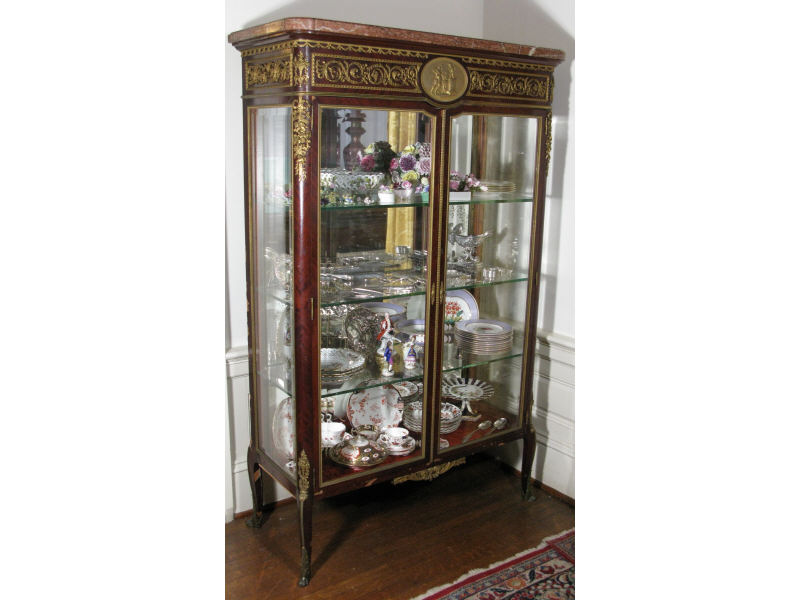 Appraisal: Vitrine China Cabinet French th c an exceptional example of