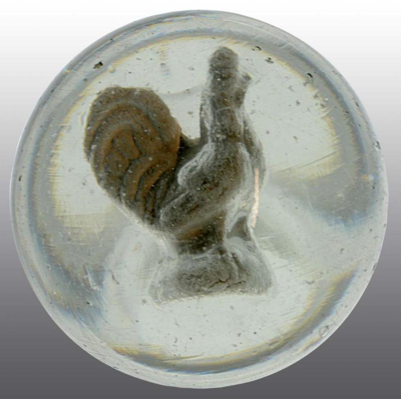 Appraisal: Sulphide Rooster Marble Description Figure is well-centered with slight bubble