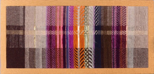 Appraisal: Alison Taylor British - Coloured lines mixed media with fabrics