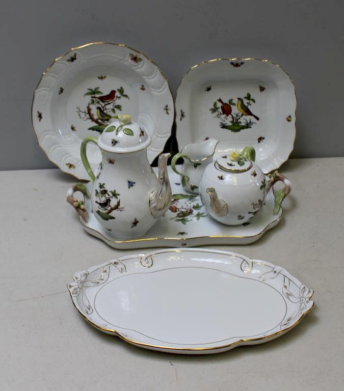 Appraisal: HEREND Porcelain grouping to Inc a T Service and Platters