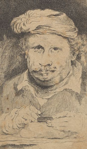 Appraisal: AFTER REMBRANDT VAN RIJN DUTCH - x Self Portrait Print