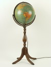 Appraisal: GLOBE - Lighted world globe on wood stand with four