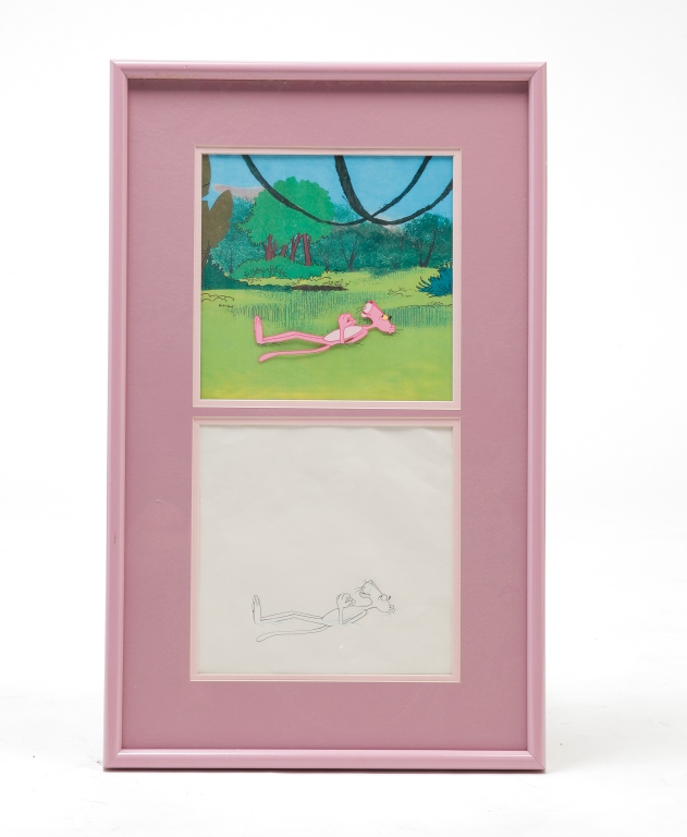 Appraisal: American mid- th century Colored animation cel with the Pink