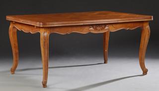 Appraisal: French Carved Cherry Louis XV Style Draw Leaf Dini French