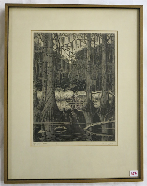 Appraisal: MORRIS HENRY HOBBS ETCHING Louisiana Illinois - Atchafalaya Swamp Louisiana